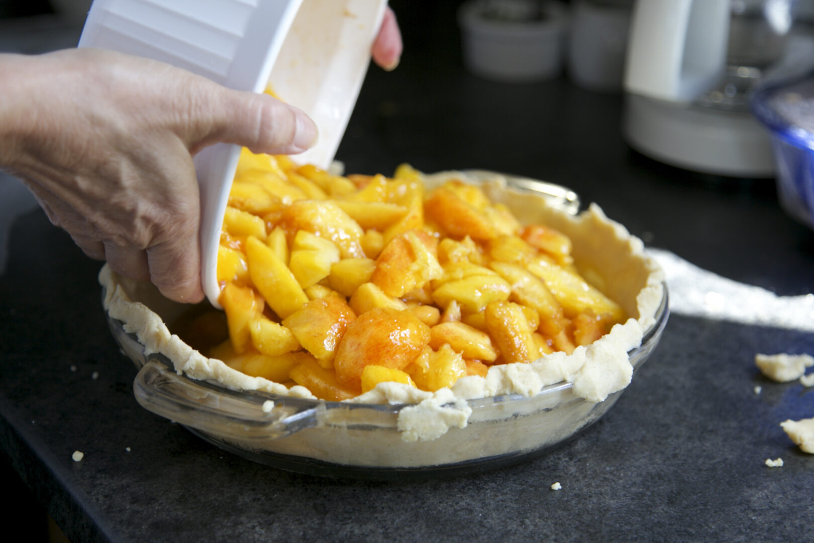 photo of baking homemade apple pie