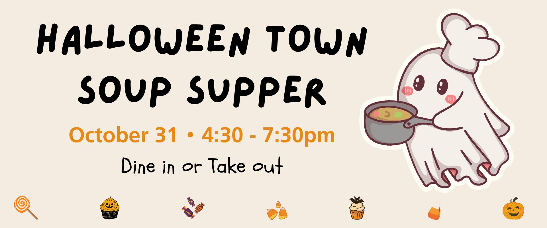 Graphic for Halloween Town Soup Supper