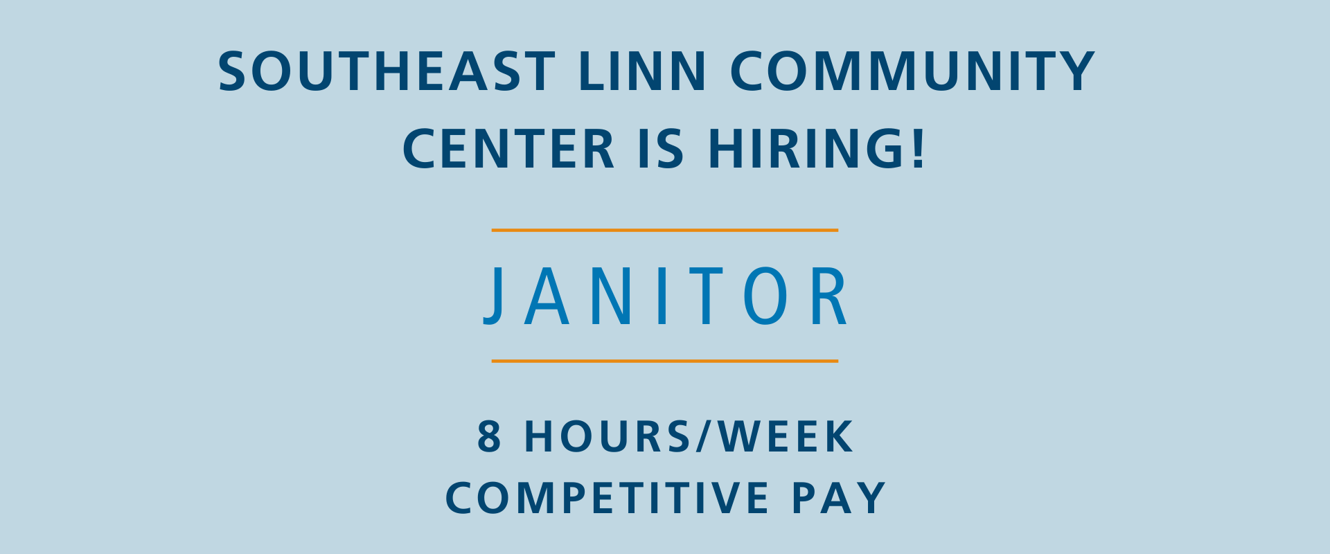 Hiring for Janitor graphic