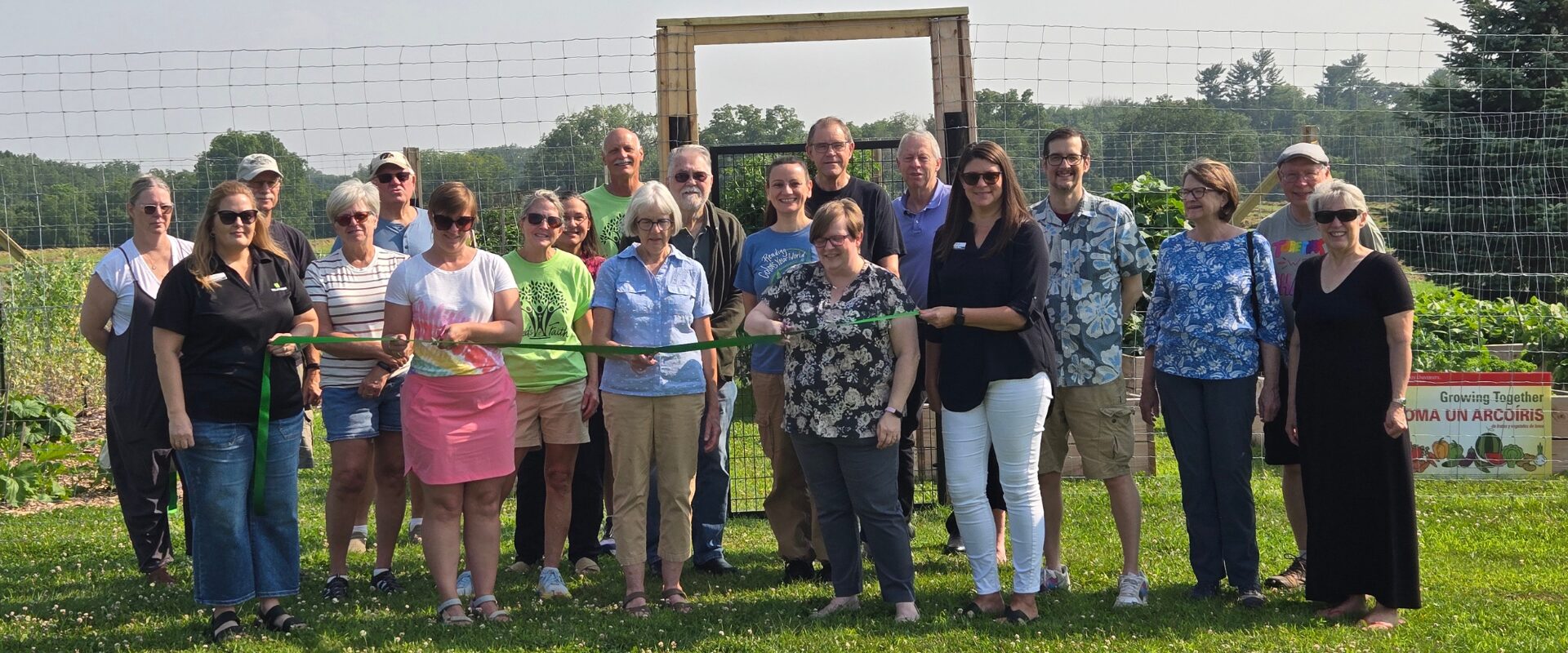 Ribbon cutting at the Seeds of Faith community garden